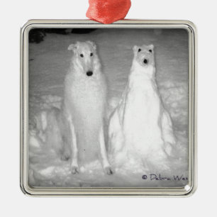 Ornamento De Metal O Mychtar mundialmente famoso e seu Snowdog! :)