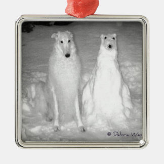 Ornamento De Metal O Mychtar mundialmente famoso e seu Snowdog! :)