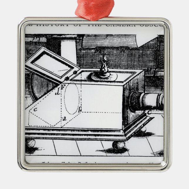 Ornamento De Metal O obscura reflexo da câmera de caixa (Frente)