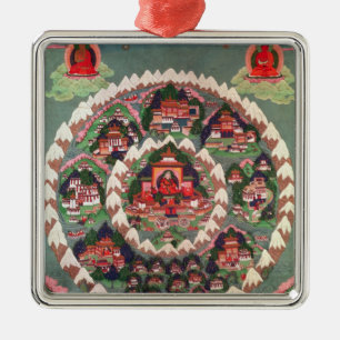 Ornamento De Metal O paraíso de Shambhala, bandeira tibetana