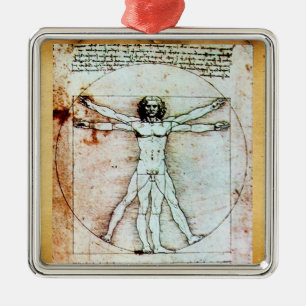 Ornamento De Metal O pergaminho da antiguidade do HOMEM de VITRUVIAN