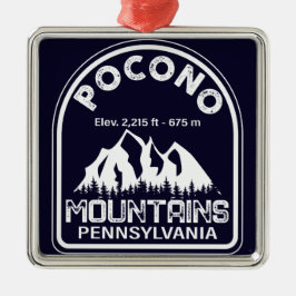 Ornamento De Metal O Poconos Pennsylvania PA Mountain Gift Retro