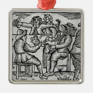 Ornamento De Metal O prazer dos Vinho-Tanoeiros, de
