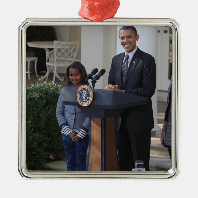Ornamento De Metal O presidente Barack Obama pardons (Frente)