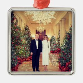 Ornamento De Metal O Presidente dos EUA, White House Natal