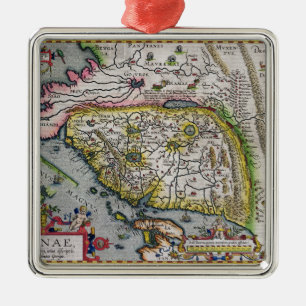 Ornamento De Metal O primeiro atlas ocidental China 1584