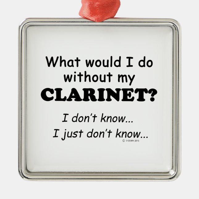 Ornamento De Metal O Que Eu Faria, Clarinet? (Frente)