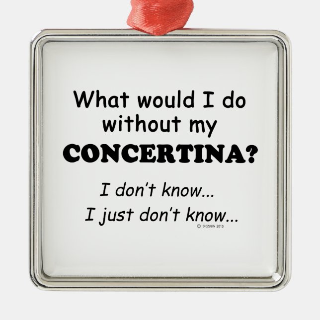 Ornamento De Metal O que eu faria, Concertina (Frente)