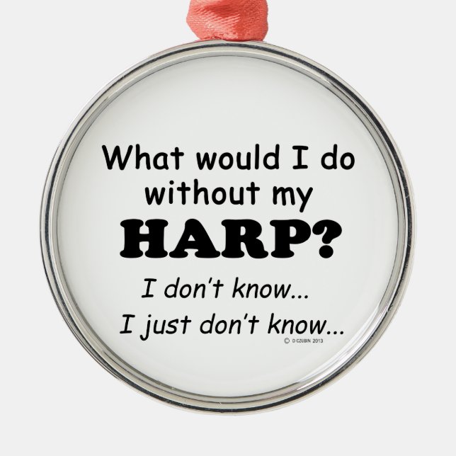 Ornamento De Metal O Que Eu Faria, Harp (Frente)