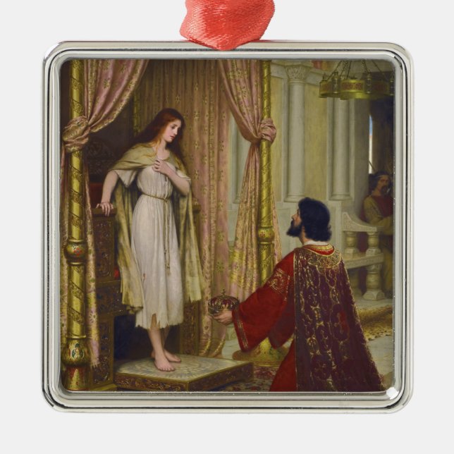 Ornamento De Metal O Rei e a Menina Menina (Frente)