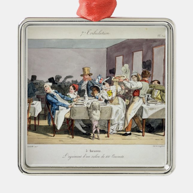 Ornamento De Metal O restaurante do hundred-seater: 5 horas, 'da SU (Frente)