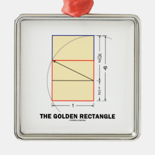 Ornamento De Metal O retângulo dourado (relação da matemática da