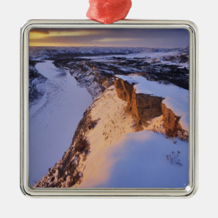 Ornamento De Metal O Rio Little Missouri no inverno em