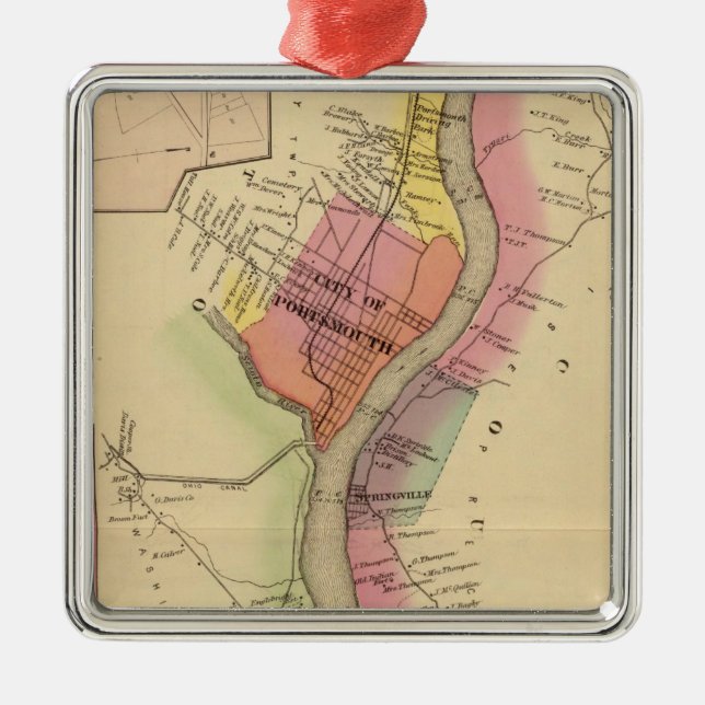 Ornamento De Metal O Rio Ohio e vale superiores 8 (Frente)