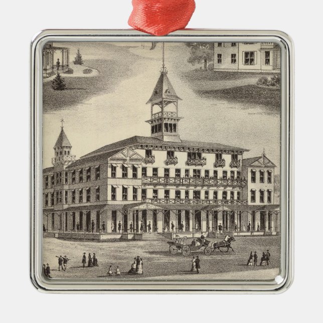 Ornamento De Metal O Salão & as casas de campo do desportista (Frente)