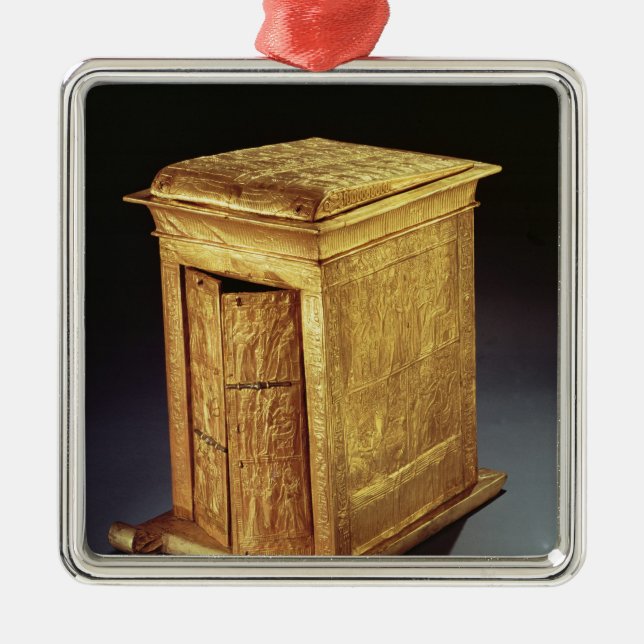 Ornamento De Metal O santuário dourado do reino novo de Tutankhamun (Frente)