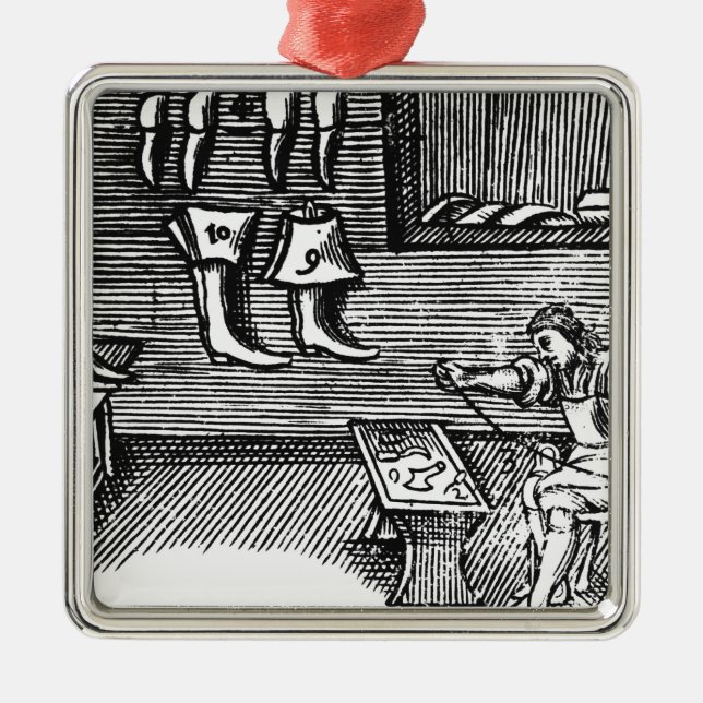 Ornamento De Metal O sapateiro (Frente)