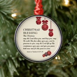 Ornamento De Metal O SENHOR TE ABENÇOA | Números 6 | NATAL