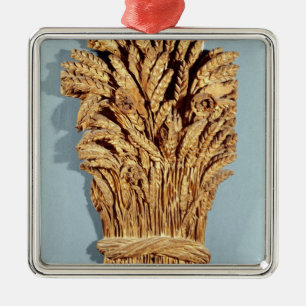 Ornamento De Metal O sinal do padeiro com as orelhas do trigo e das