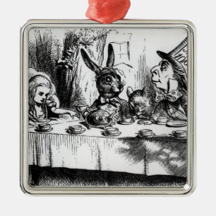 Ornamento De Metal O tea party do Hatter louco