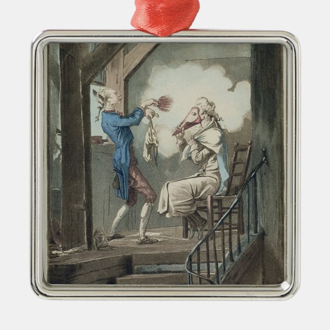 Ornamento De Metal O toalete do caixeiro de um advogado, gravado pela (Frente)