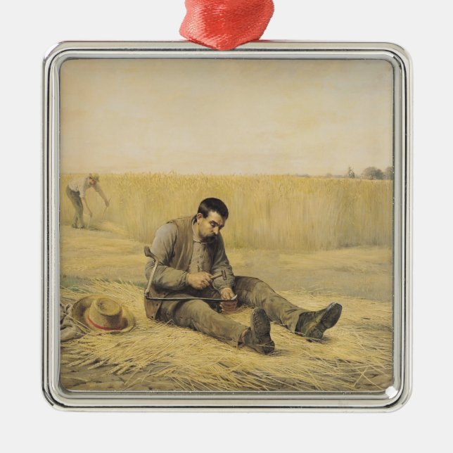 Ornamento De Metal O trabalhador qualificado (Frente)