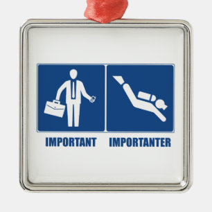 Ornamento De Metal O Trabalho É Importante, O Mergulhamento Scuba É