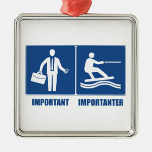 Ornamento De Metal O Trabalho É Importante, O Wakeboard É Important