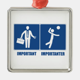 Ornamento De Metal O Trabalho É Importante Para O Voleibol