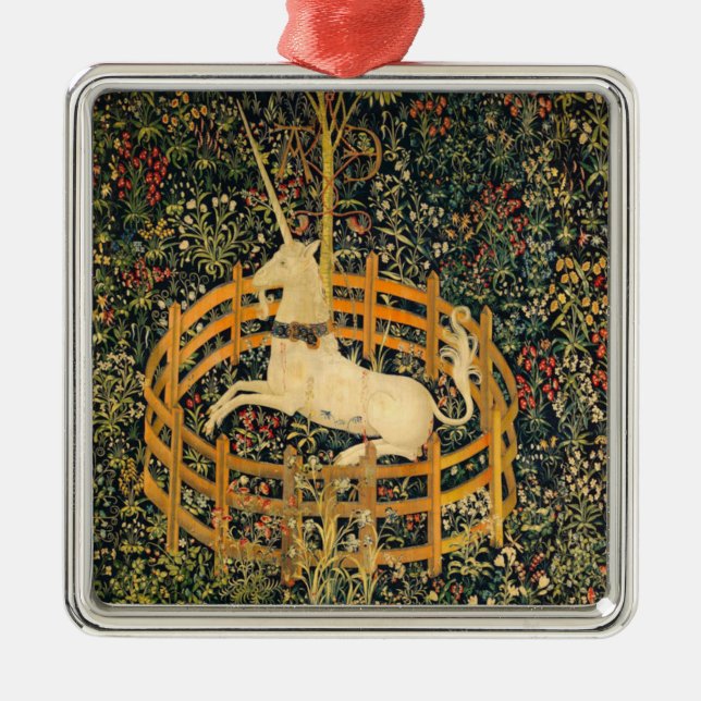 Ornamento De Metal O Unicórnio em cativeiro (Frente)