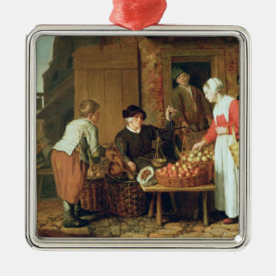 Ornamento De Metal O vendedor da fruta