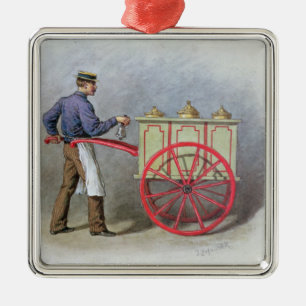 Ornamento De Metal O vendedor do sorvete, 1895