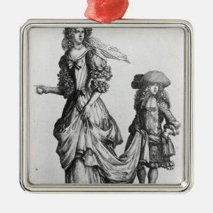 Ornamento De Metal O vestido da cidade do verão, 1678