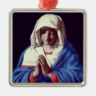 Ornamento De Metal O Virgin na oração, 1640-50 (óleo em canvas)