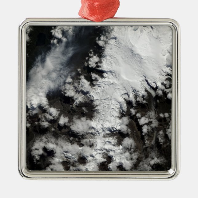 Ornamento De Metal O vulcão Chaiten no Chile (Frente)