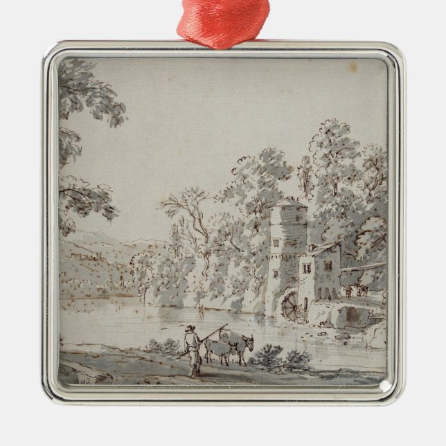 Ornamento De Metal O Watermill por Ford (Frente)