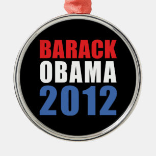 Ornamento De Metal Obama 2012