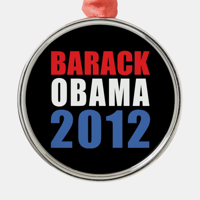 Ornamento De Metal Obama 2012 (Frente)