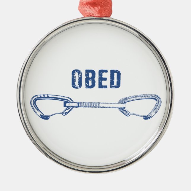 Ornamento De Metal Obed Rock Climbing Quickdraw (Frente)