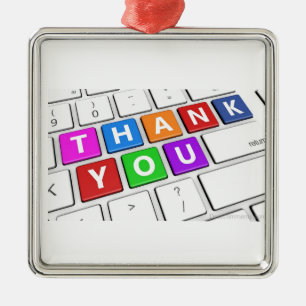 ORNAMENTO DE METAL *OBRIGADO* 2 ALGUÉM ORNAMENTE ESPECIAL PARA QUALQ