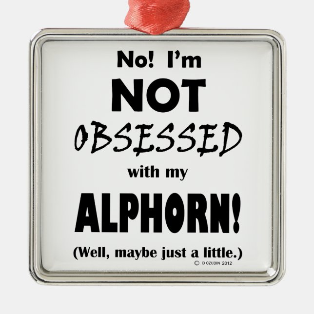 Ornamento De Metal Obsessão de Alfaben (Frente)