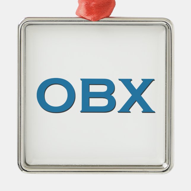 Ornamento De Metal OBX (bancos exteriores North Carolina) (Frente)