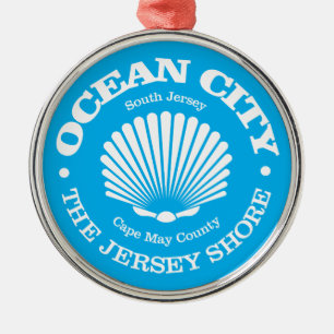 Ornamento De Metal Ocean City NJ (concha)