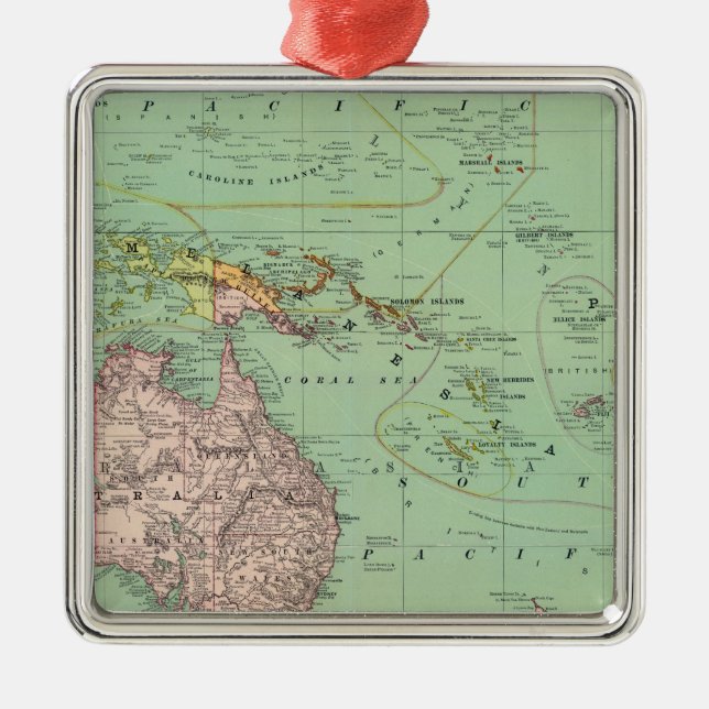 Ornamento De Metal Oceania, Malaysia (Frente)