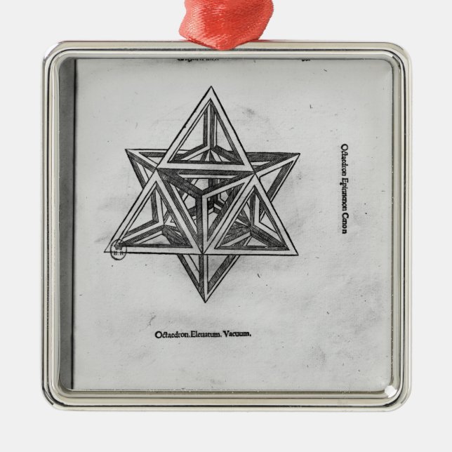 Ornamento De Metal Octangula de Stella, 'de De Divina Proportione' (Frente)
