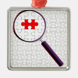 Ornamento De Metal Odd Piece Magnifying Glass