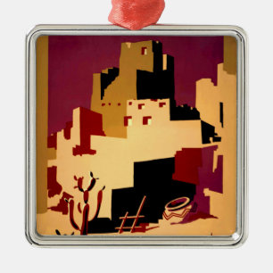 Ornamento De Metal Oeste do Sudoeste Pueblo WPA Nacional