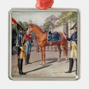 Ornamento De Metal Oficial e guarda da guarda real em 1826