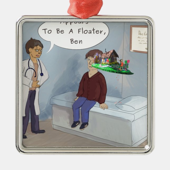 Ornamento De Metal Oftalmologista Encontra Um Pavimento De Olhos De P (Frente)