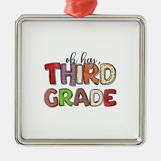 Ornamento De Metal Oh, 3º ano (Frente)